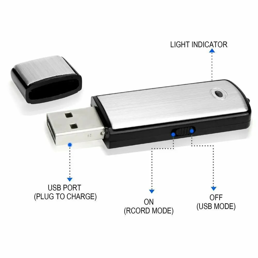 Stealth Audio Safe | 2-in-1 USB Hidden Recorder & Flash Drive 🔒🚗