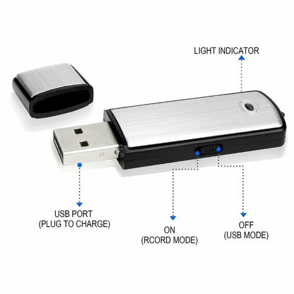 Stealth Audio Safe | 2-in-1 USB Hidden Recorder & Flash Drive 🔒🚗